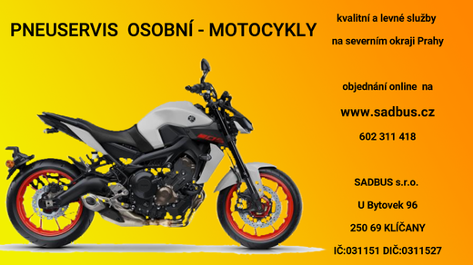 Pneuservis MOTOCYKL Výměna pneumatiky v jedné minutě.